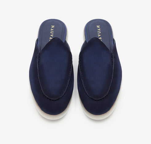 Nagra Mule | Deep Blue Suede